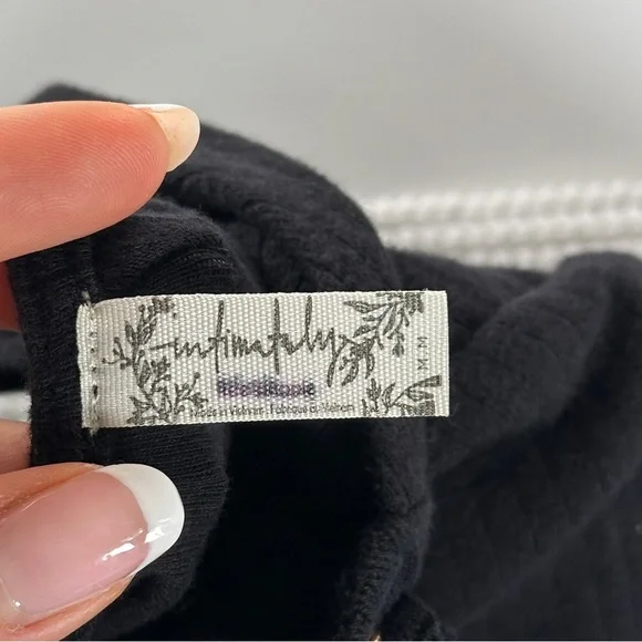 Intimately Free People Ribbed Bodycon Midi Dress Black M - Picture 10 of 16